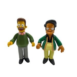 The Simpsons Ned Flanders Apu Nahasapeemapetilon 2000 interactive Set /LL